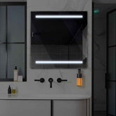 Specchio LED Quadrato | Controllo tramite interruttore a muro | Luce bianca fredda - Reyze Serie Salono Modello 4